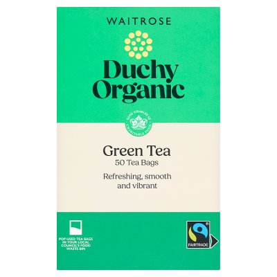Duchy Organic green tea 50 teabags 125g, UK version