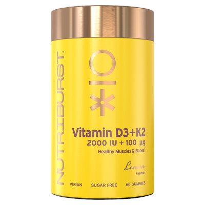 Nutriburst vitamin D3 and K2 gummies 60s, imported from the UK