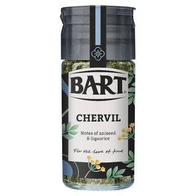 Bart Chervil dried herb 10g glass jar, UK version