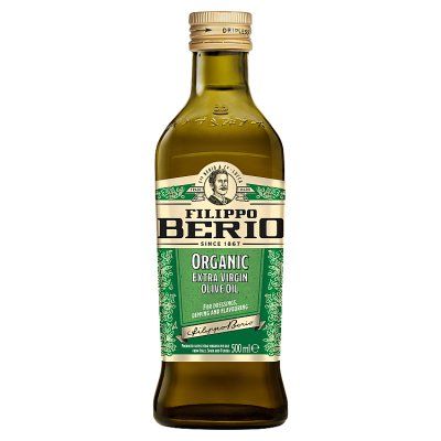 Filippo Berio organic extra virgin olive oil 500ml, imported from the UK