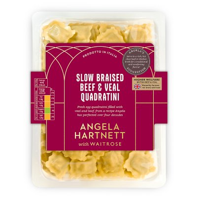 Angela Hartnett Waitrose beef and veal quadratini 250g (British brand)