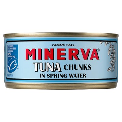 Minerva tuna chunks in spring water 160g, UK version