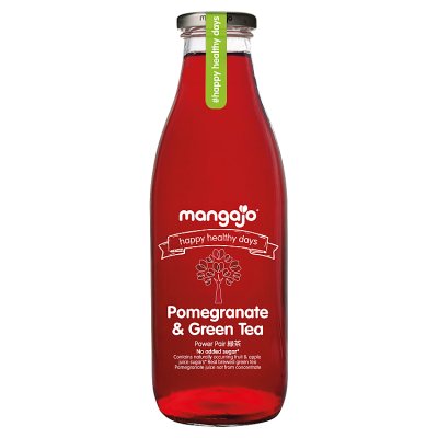 Mangajo pomegranate green tea drink 1 litre, imported from the UK