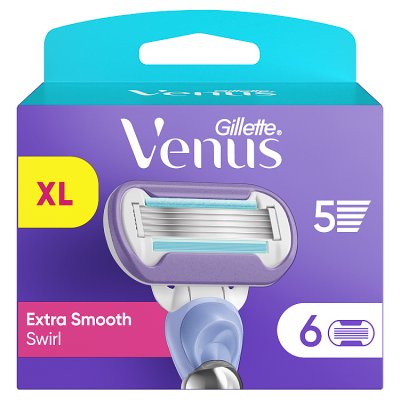 waitrose Gillette Venus Deluxe Smooth Swirl Razor Blades (6 Pack)- Buy online at McGrocer