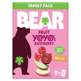 BEAR Yo Yos raspberry fruit rolls 9x20g, imported from the UK