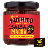 Gran Luchito Salsa Macha Mexican chilli crunch 190g, imported from the UK