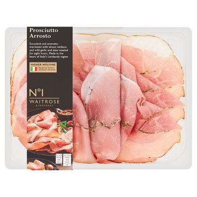 Waitrose No.1 Prosciutto Arrosto Italian ham 100g, imported from the UK