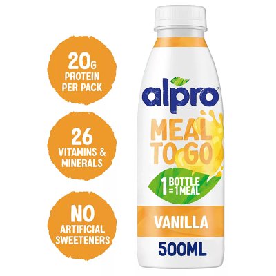 Alpro Meal To Go vanilla drink 500ml, UK version