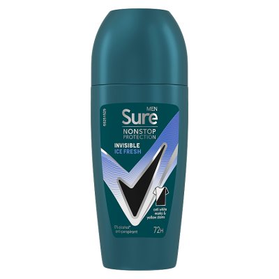 Sure Men Invisible Ice roll on antiperspirant 50ml, imported from the UK