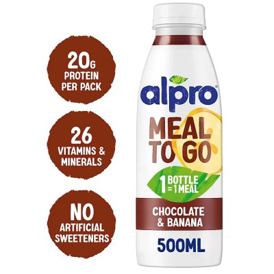 Alpro meal drink chocolate and banana 500ml, imported from the UK