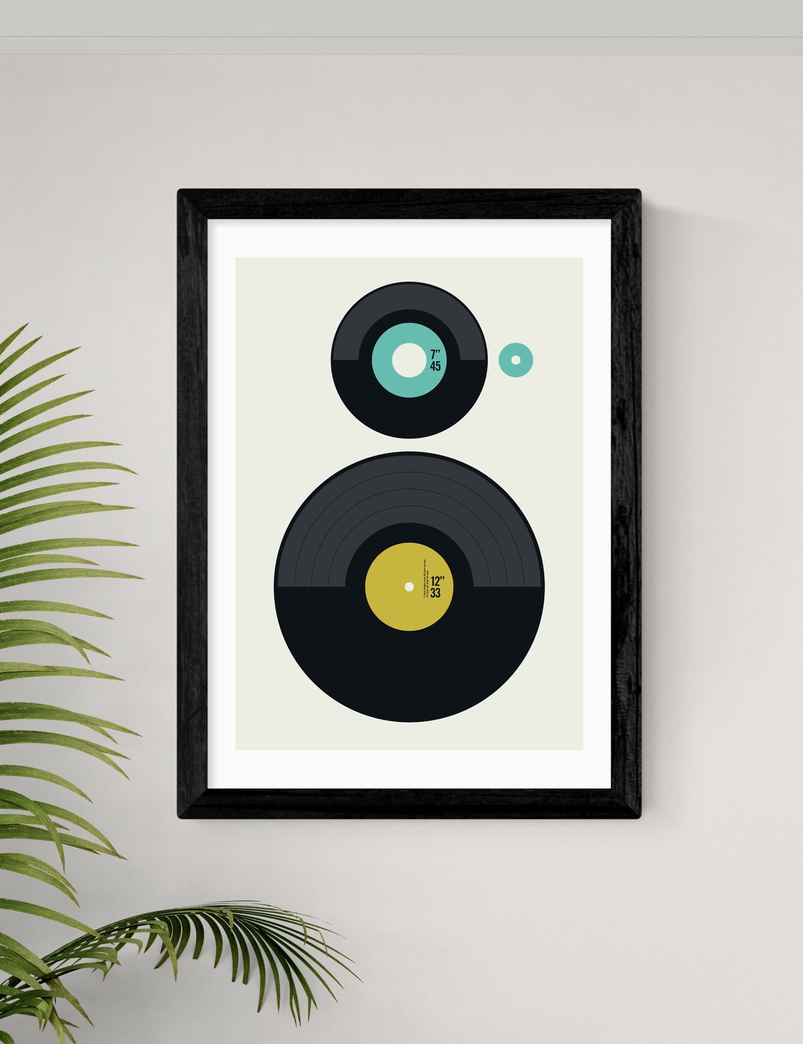East End Prints LPvsEP framed art print (British brand)