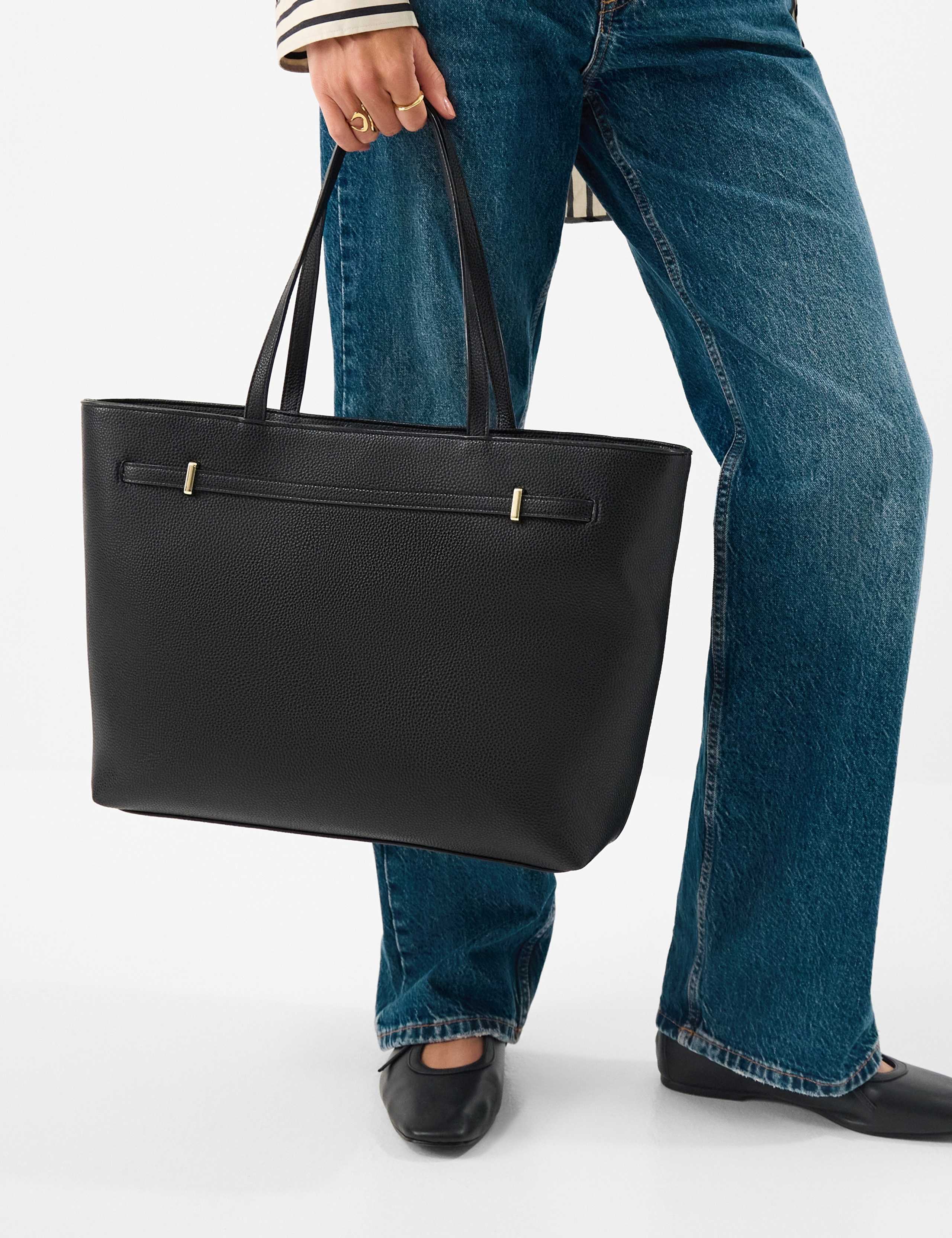 Accessorize faux leather laptop tote bag - British product