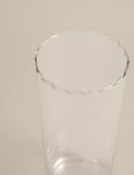 Large cylinder frill top glass vase (British brand)