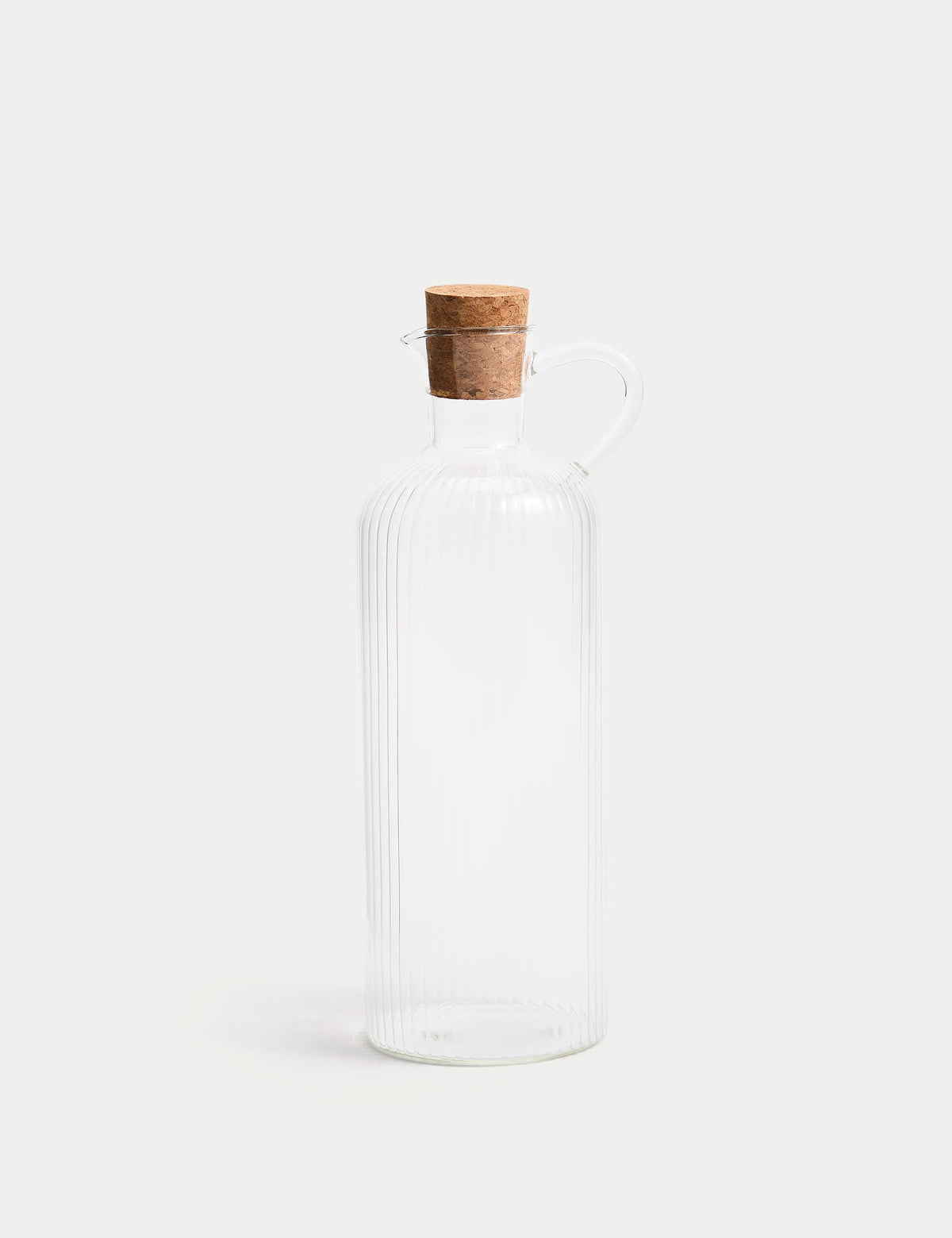 Large ribbed glass pourer for oils and vinegars, UK version