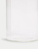 Large ribbed glass pourer for oils and vinegars, UK version