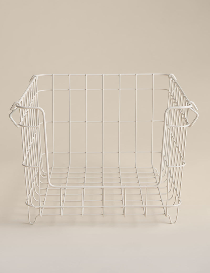 Large stackable wire storage basket, UK version