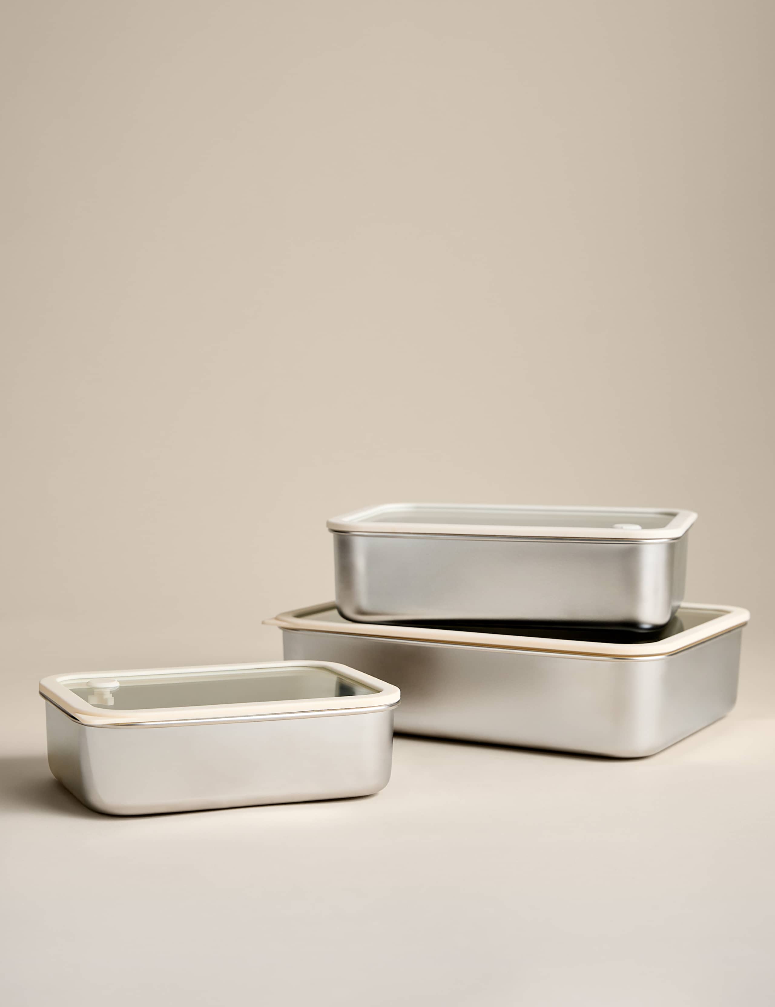 Large stainless steel food storage container - British product