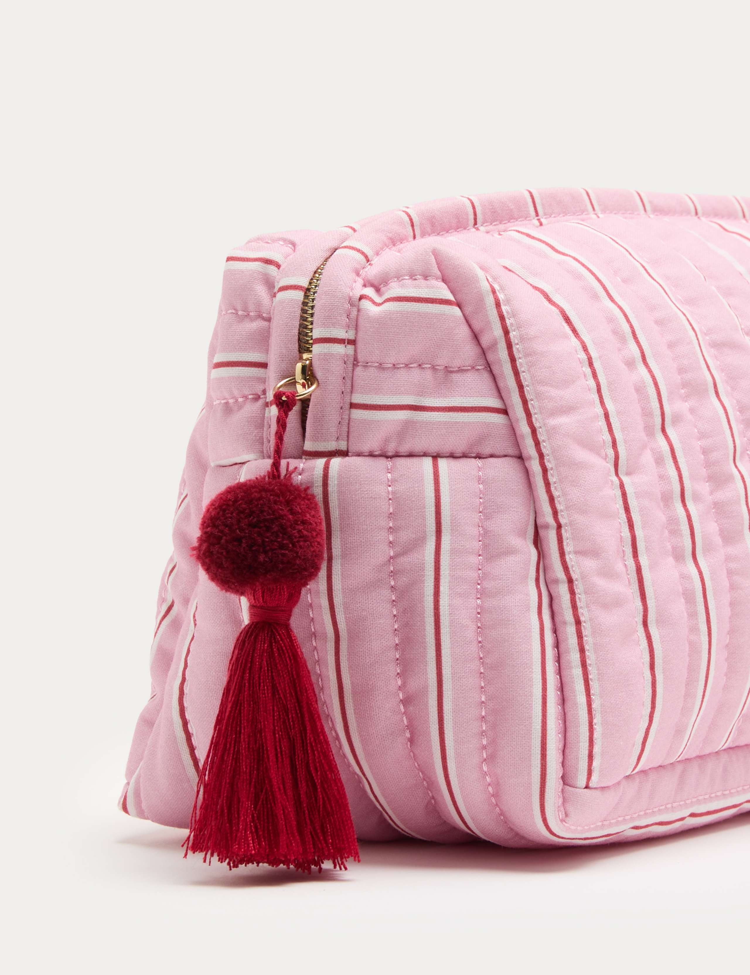 Large slouchy stripe make up bag, imported from the UK