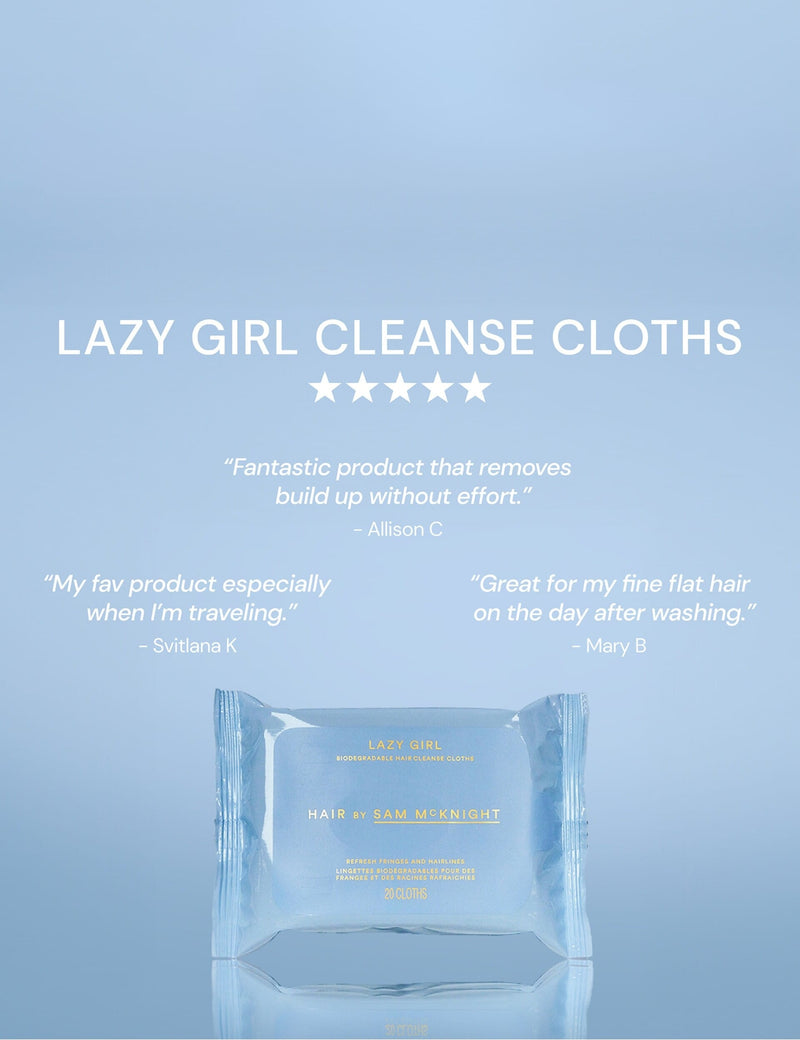 Sam McKnight lazy girl hair cleansing cloths 20 cloths, UK version
