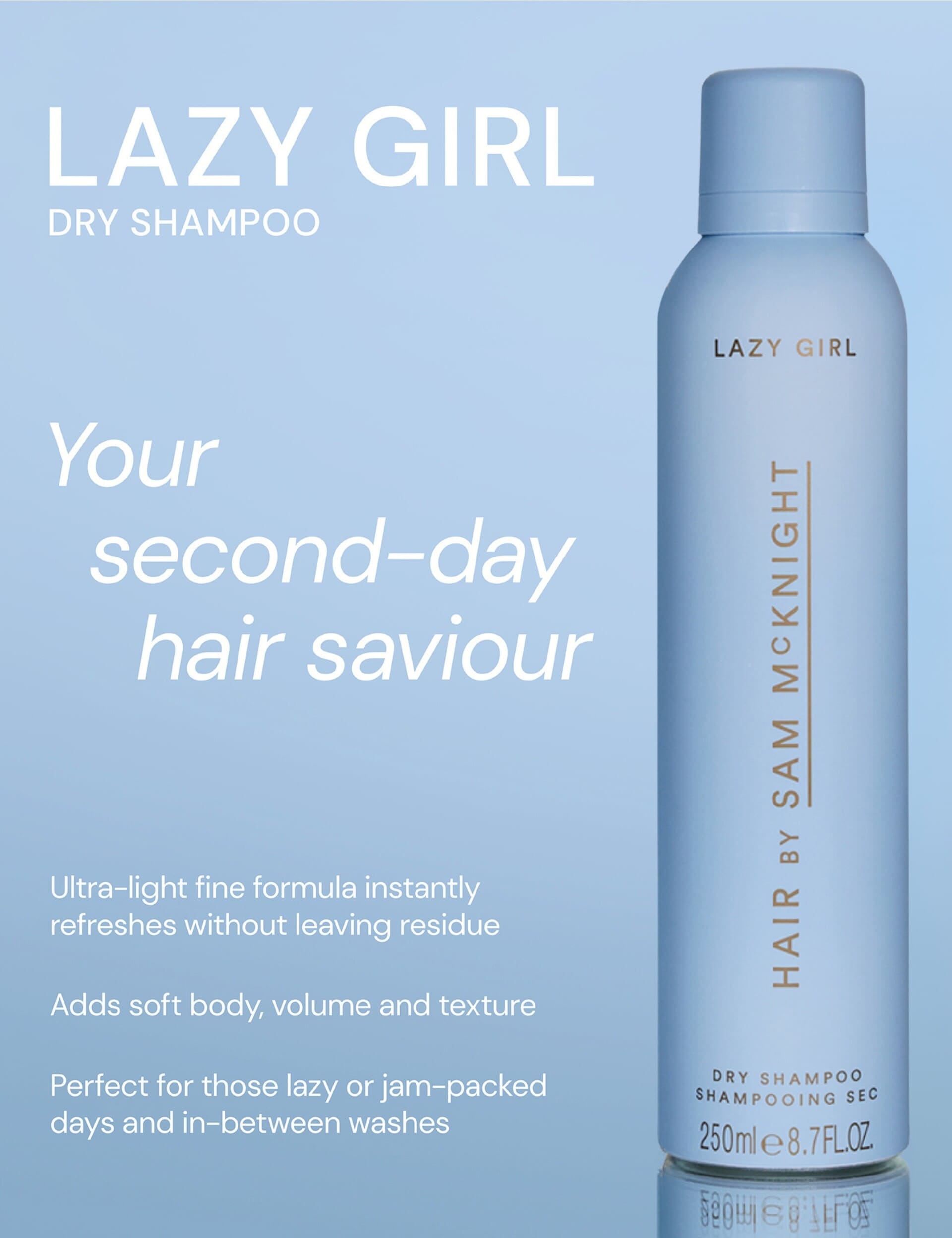 Hair by Sam McKnight Lazy Girl Dry Shampoo 250ml (British brand)