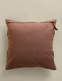 Leather basket weave cushion feather filling (British brand)