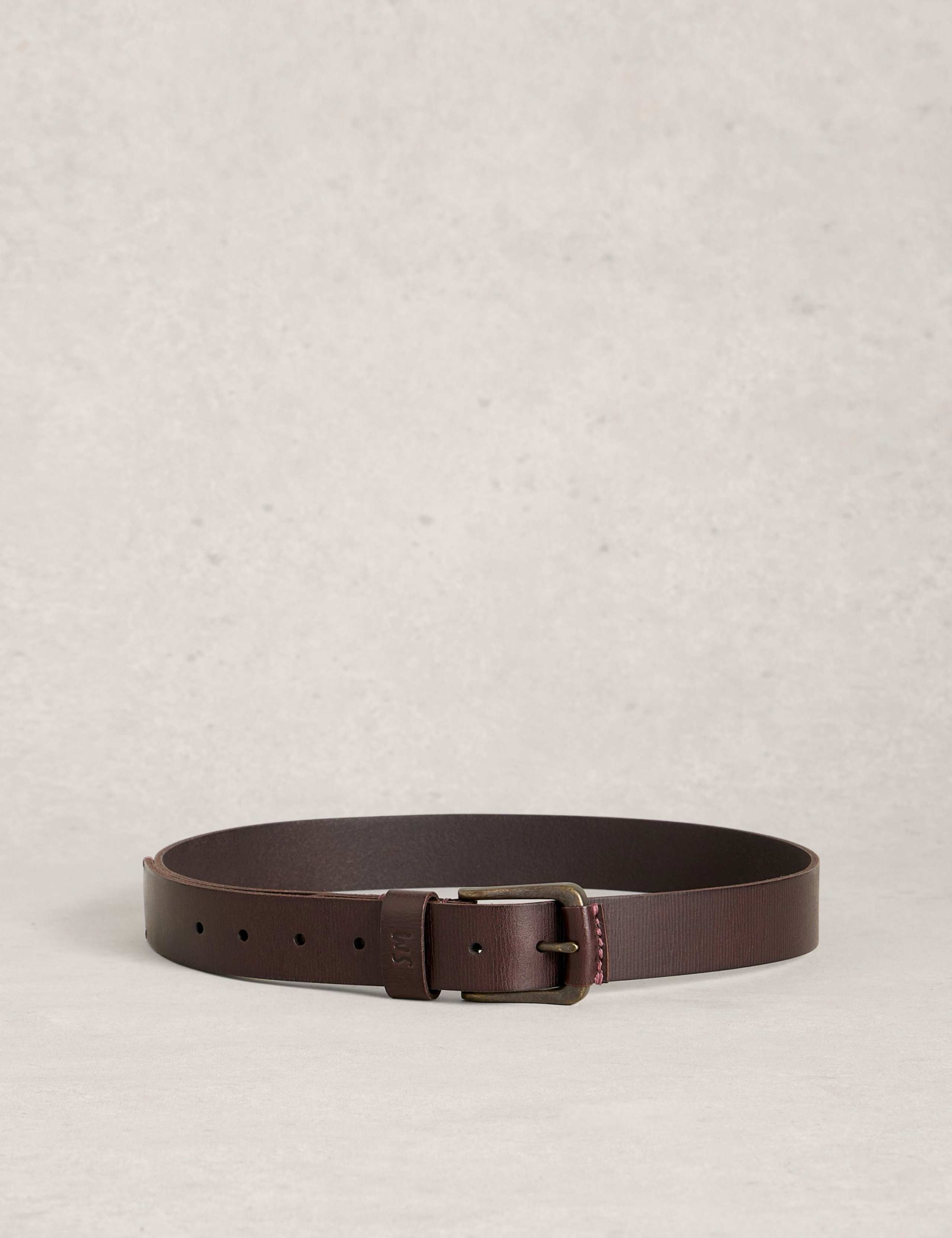 White Stuff leather belt with square buckle, imported from the UK