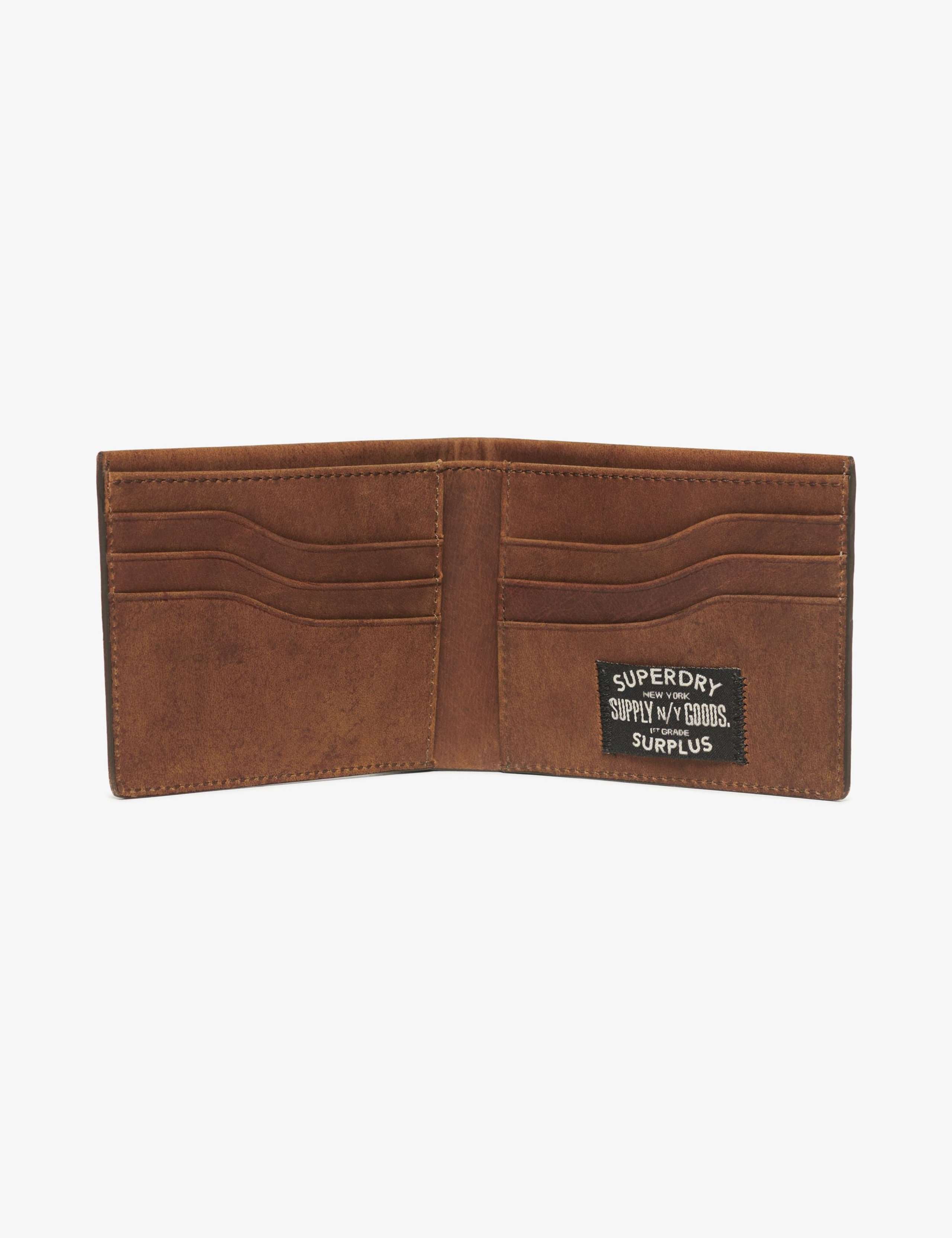Superdry leather bi-fold wallet, imported from the UK