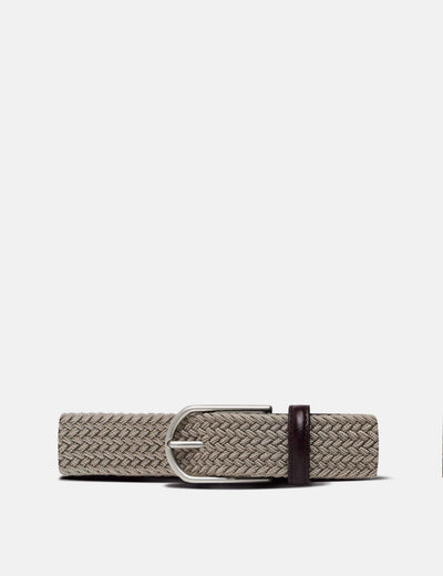 M&S Hawes & Curtis Leather Braided Stretch Belt- Buy online at McGrocer