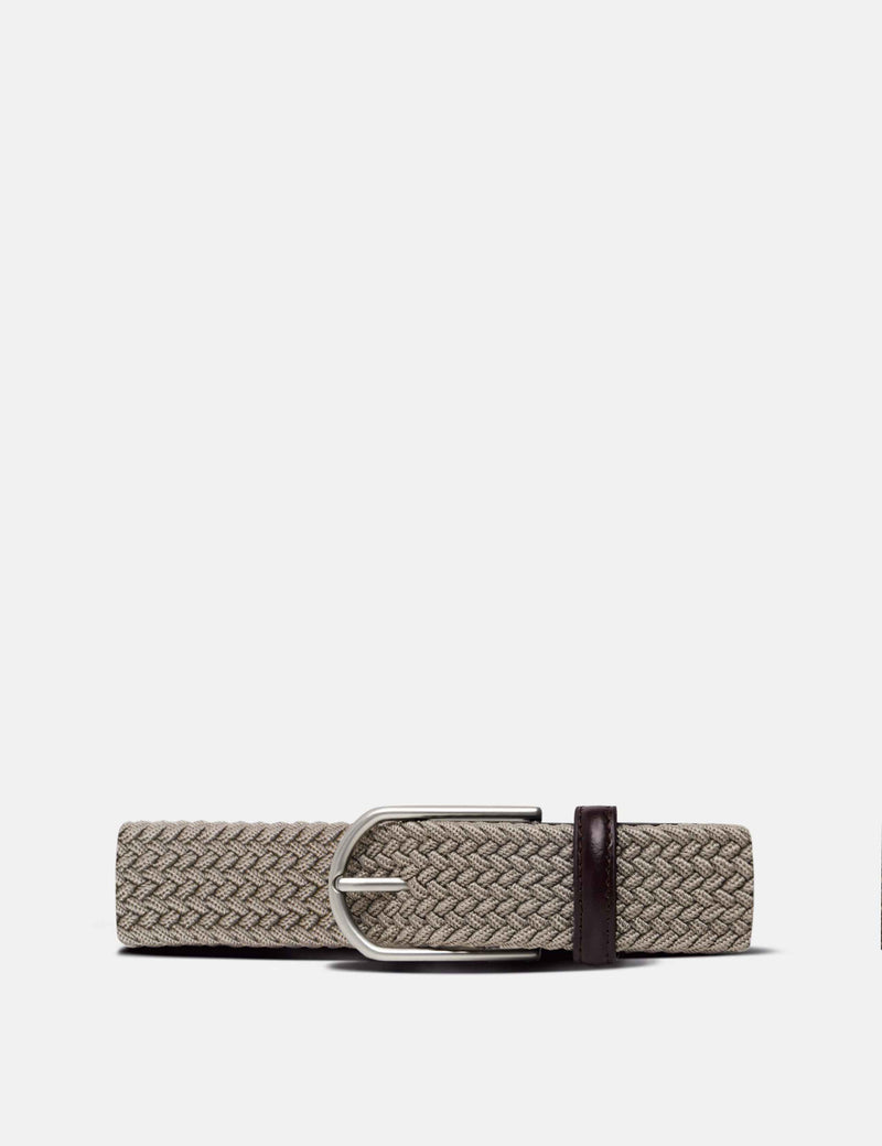 Hawes & Curtis leather braided stretch belt - British product