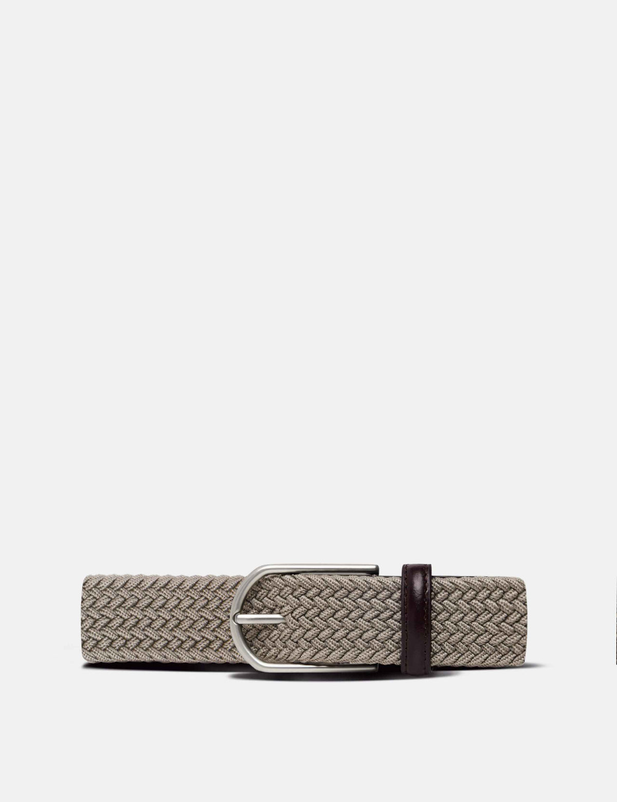 Hawes & Curtis leather braided stretch belt - British product