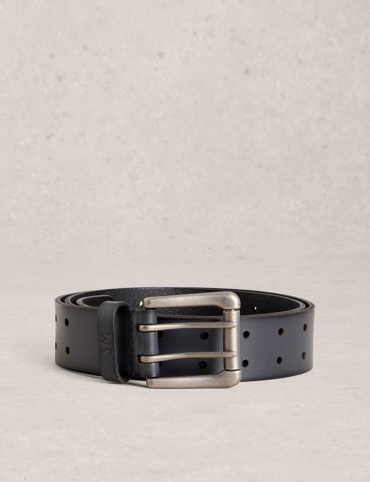 White Stuff leather belt with circular cut-outs - British product