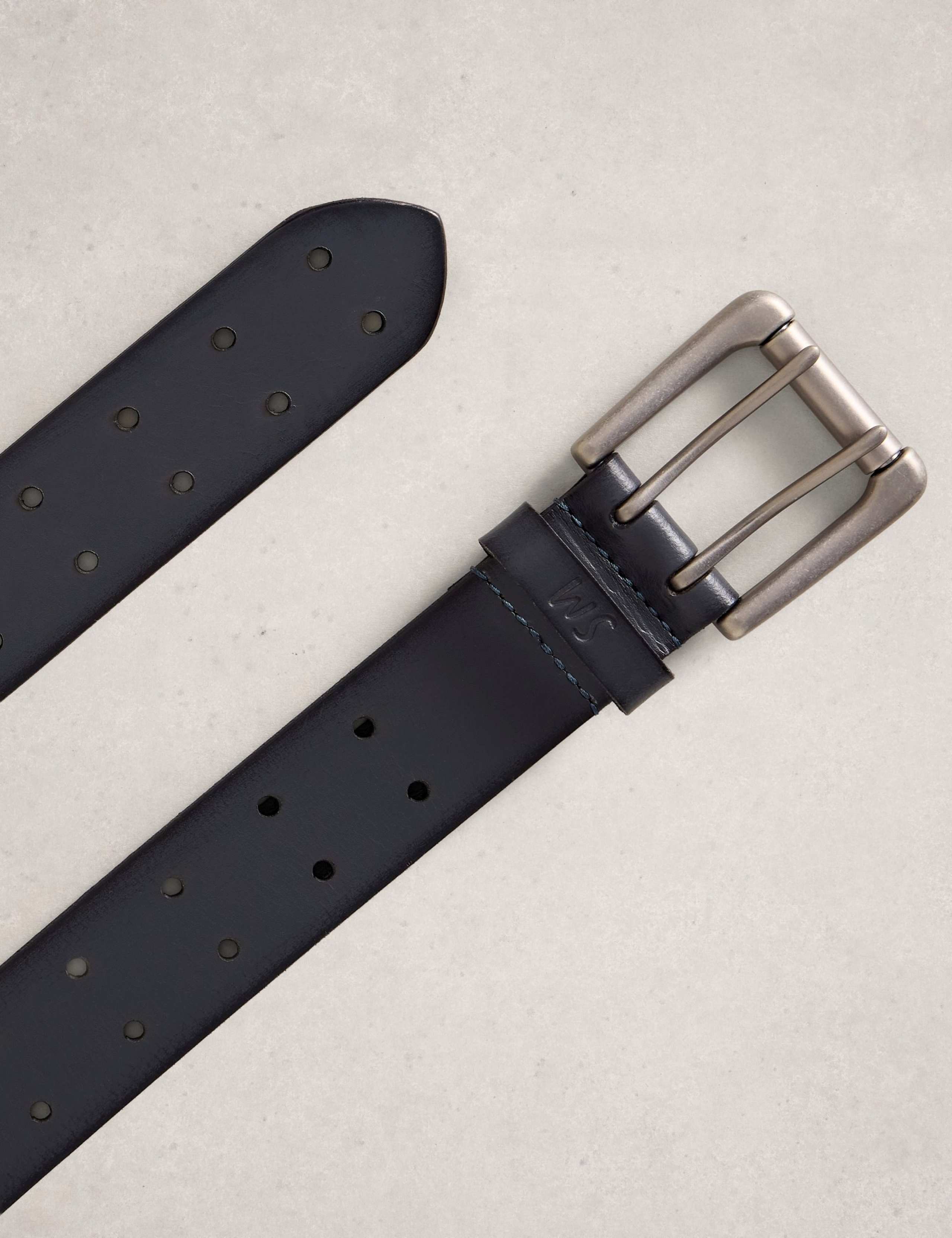 White Stuff leather belt with circular cut-outs - British product