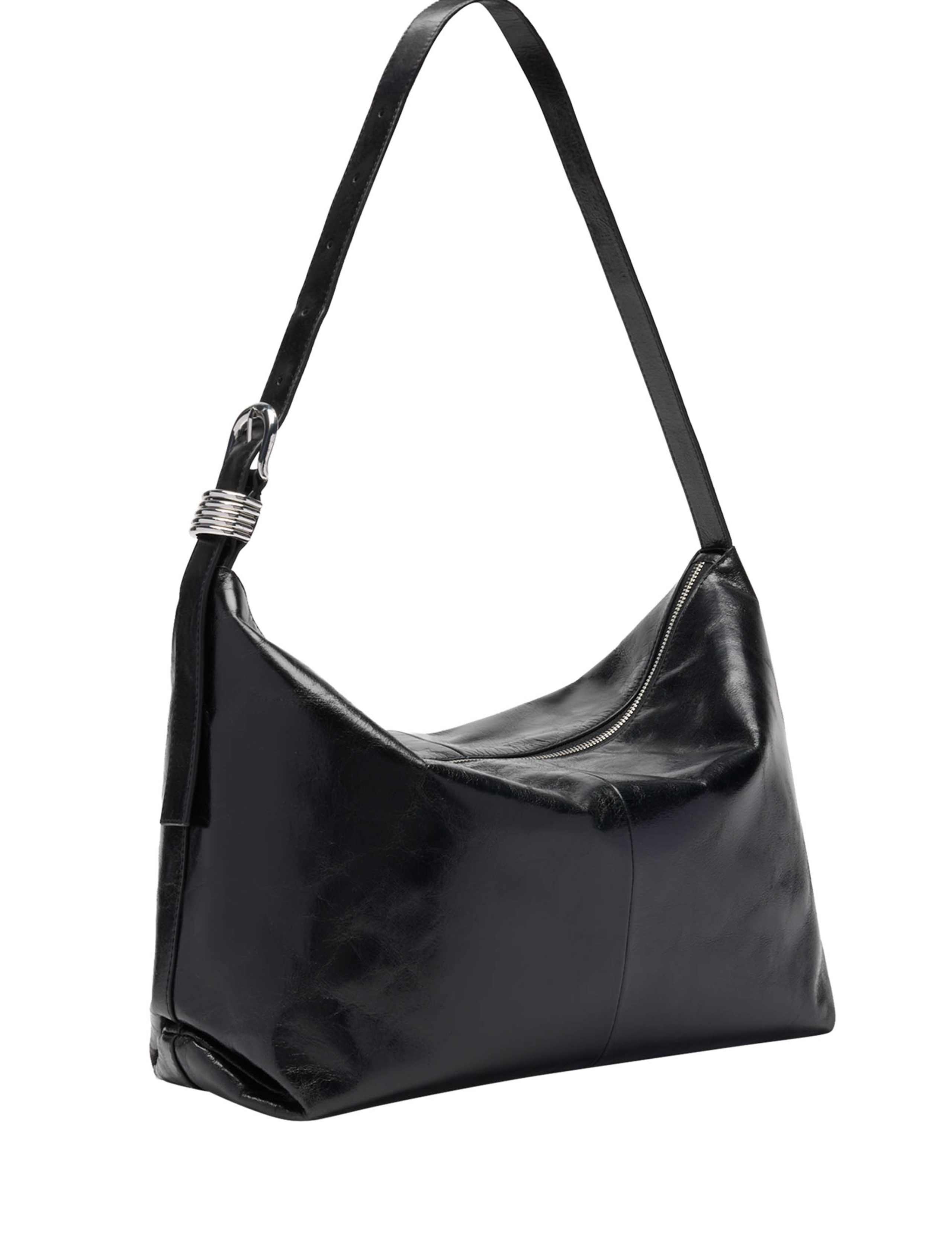 Whistles leather shoulder bag with buckle detail, UK version