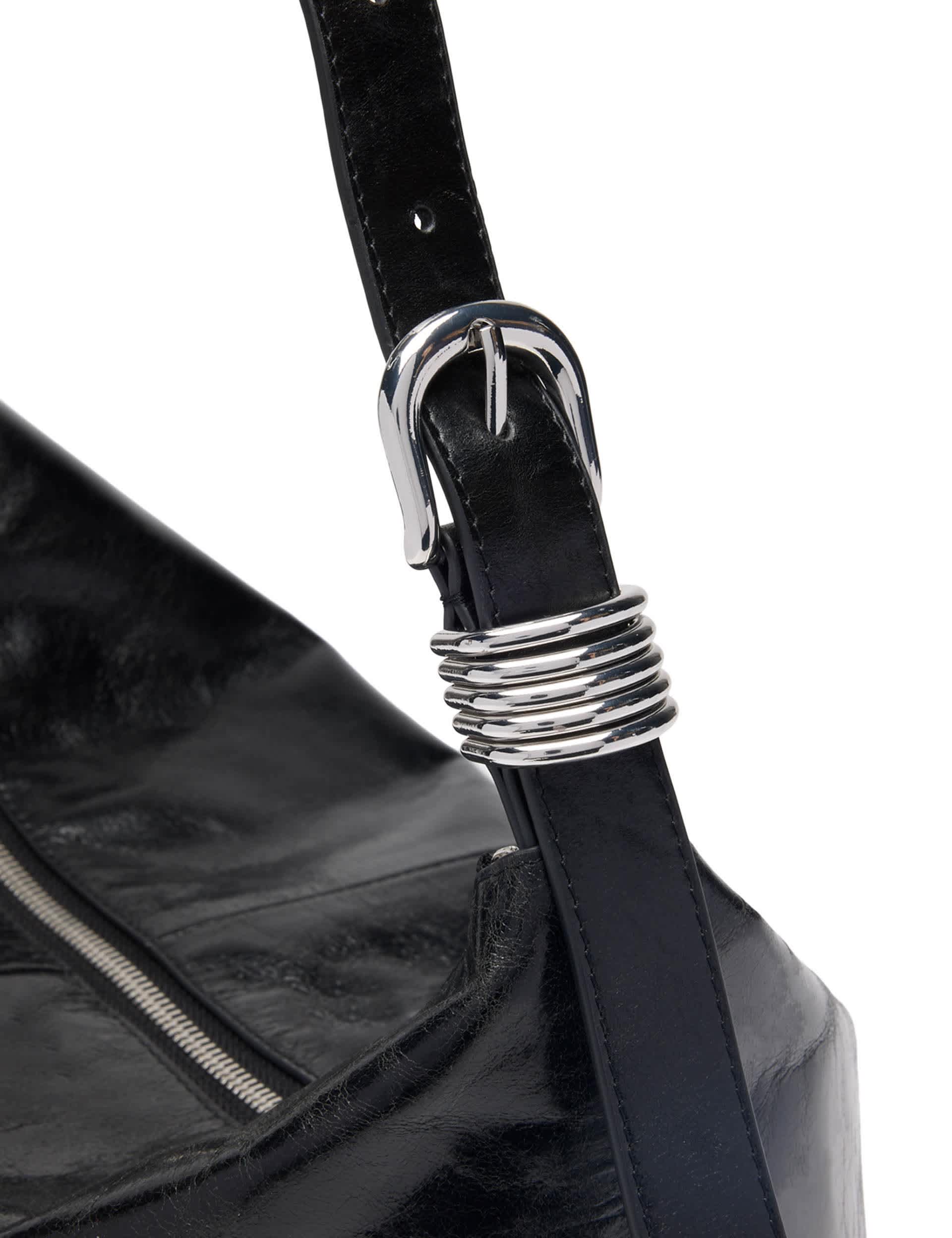 Whistles leather shoulder bag with buckle detail, UK version