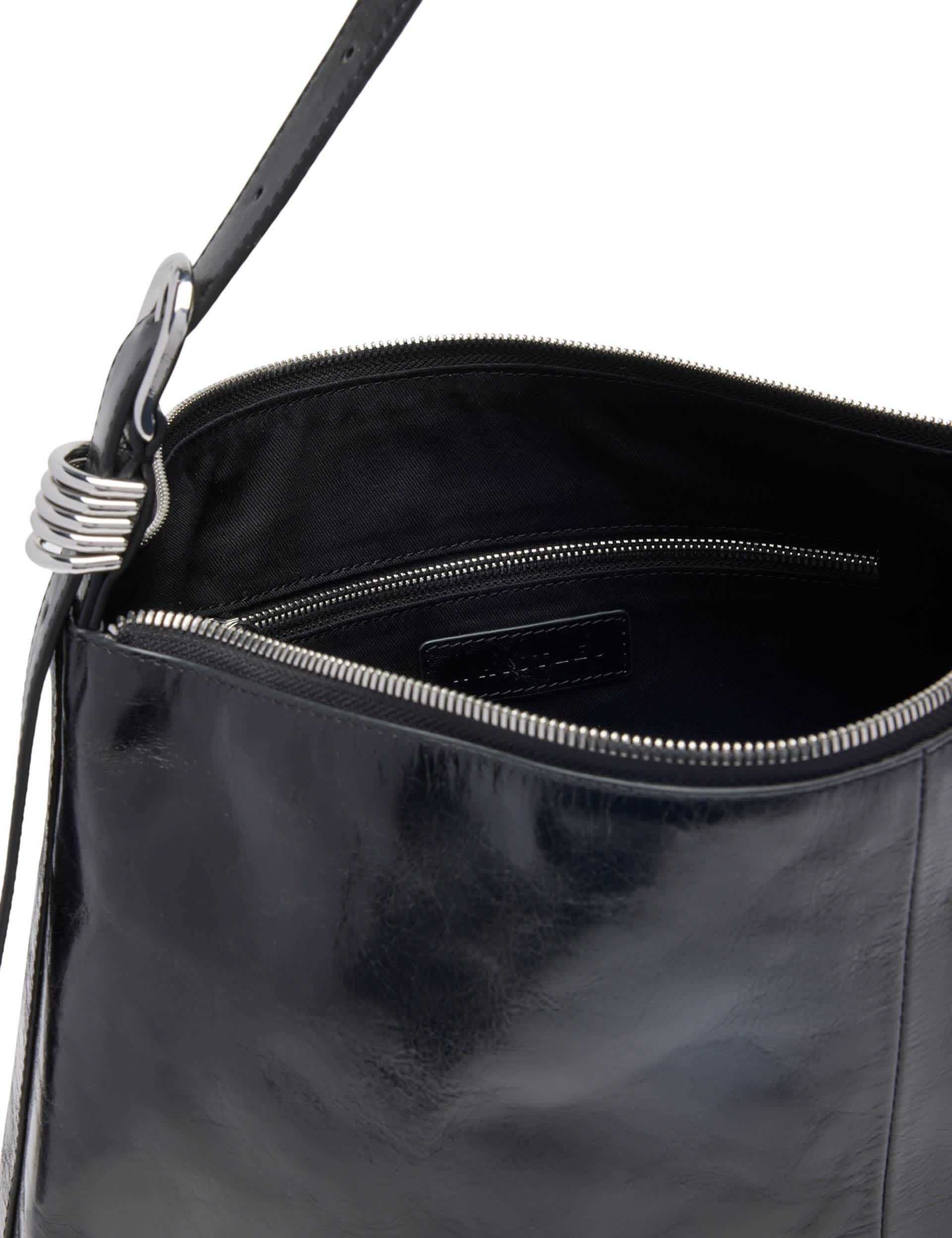 Whistles leather shoulder bag with buckle detail, UK version