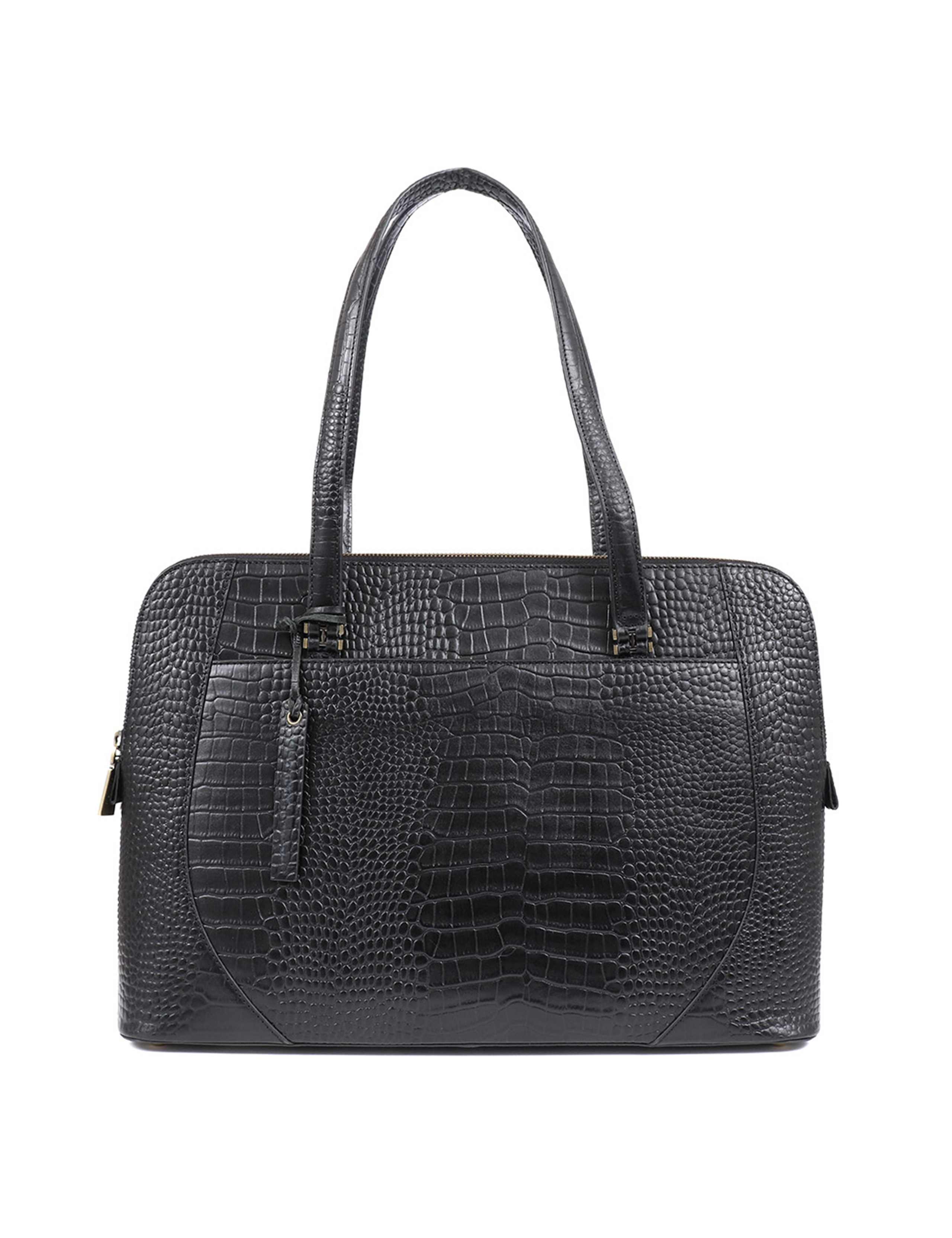 Jones Bootmaker leather croc effect tote bag, imported from the UK