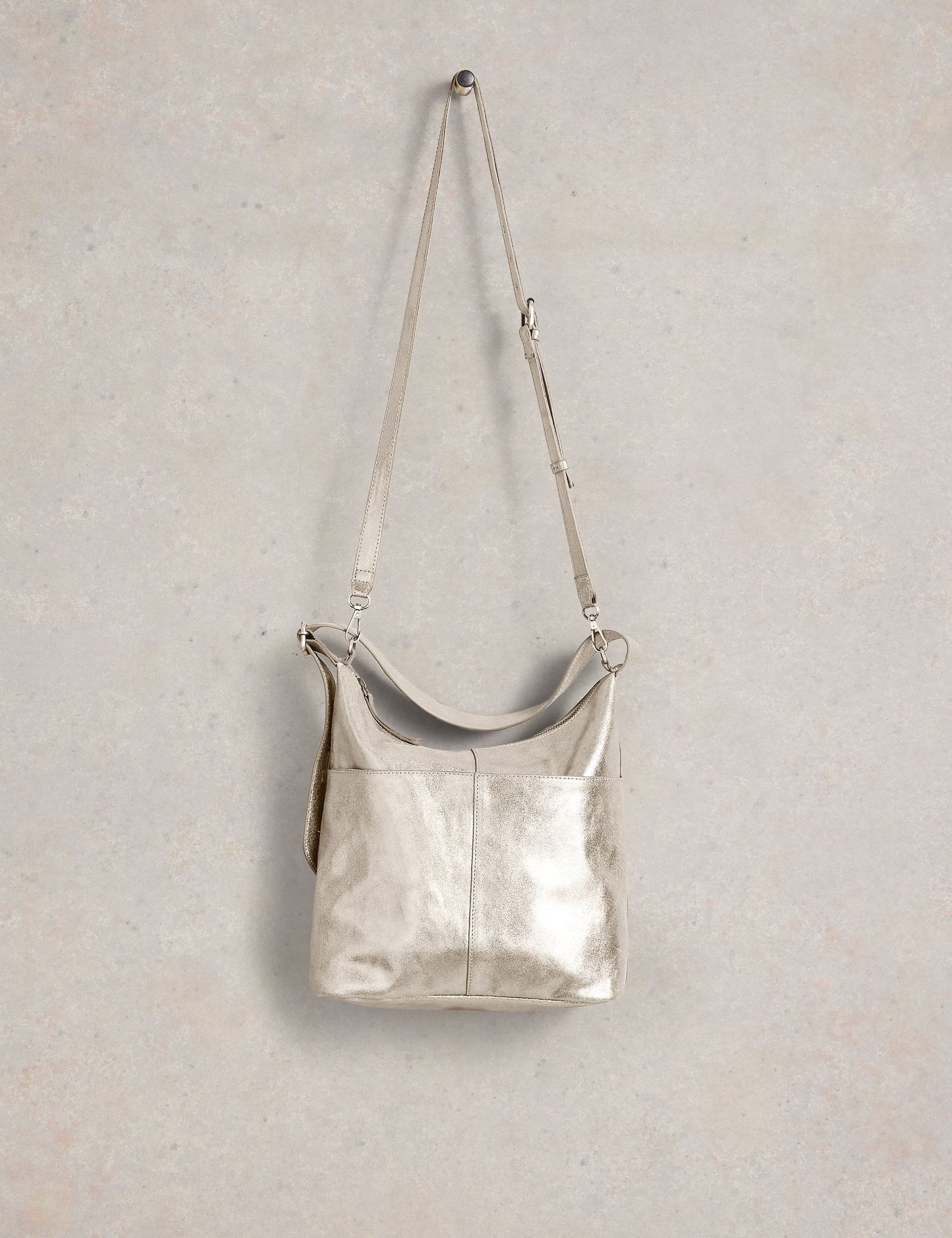 White Stuff grained leather cross body bag, imported from the UK