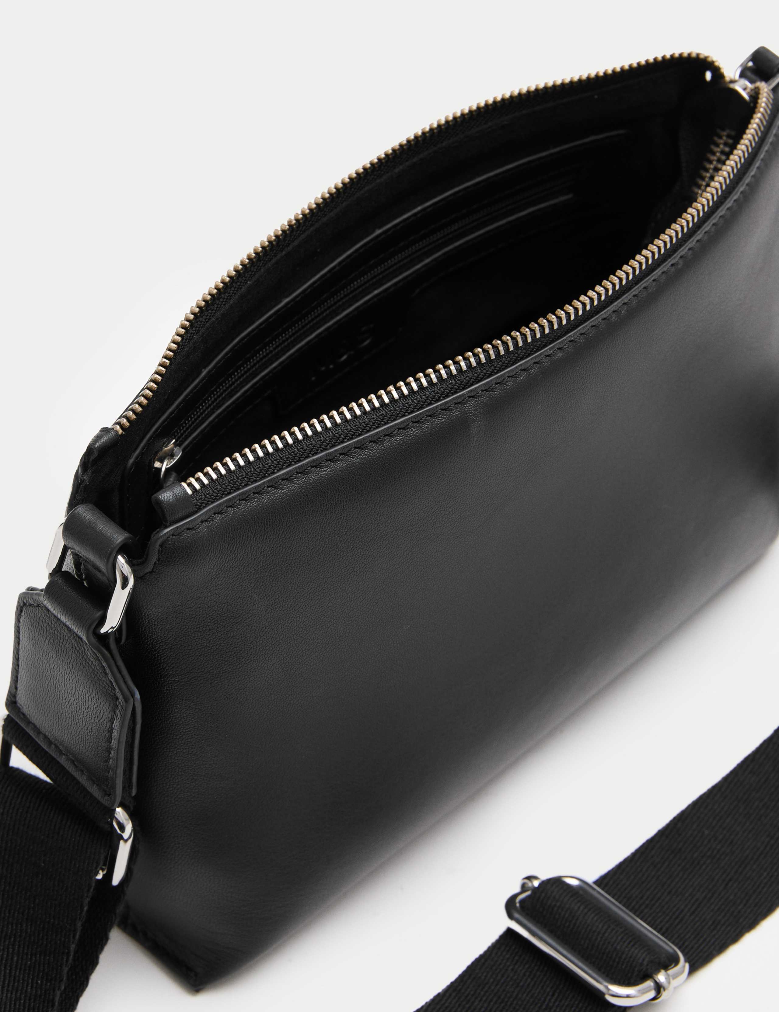 Autograph leather cross body bag with zip, imported from the UK
