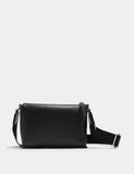 Autograph leather cross body bag with zip, imported from the UK