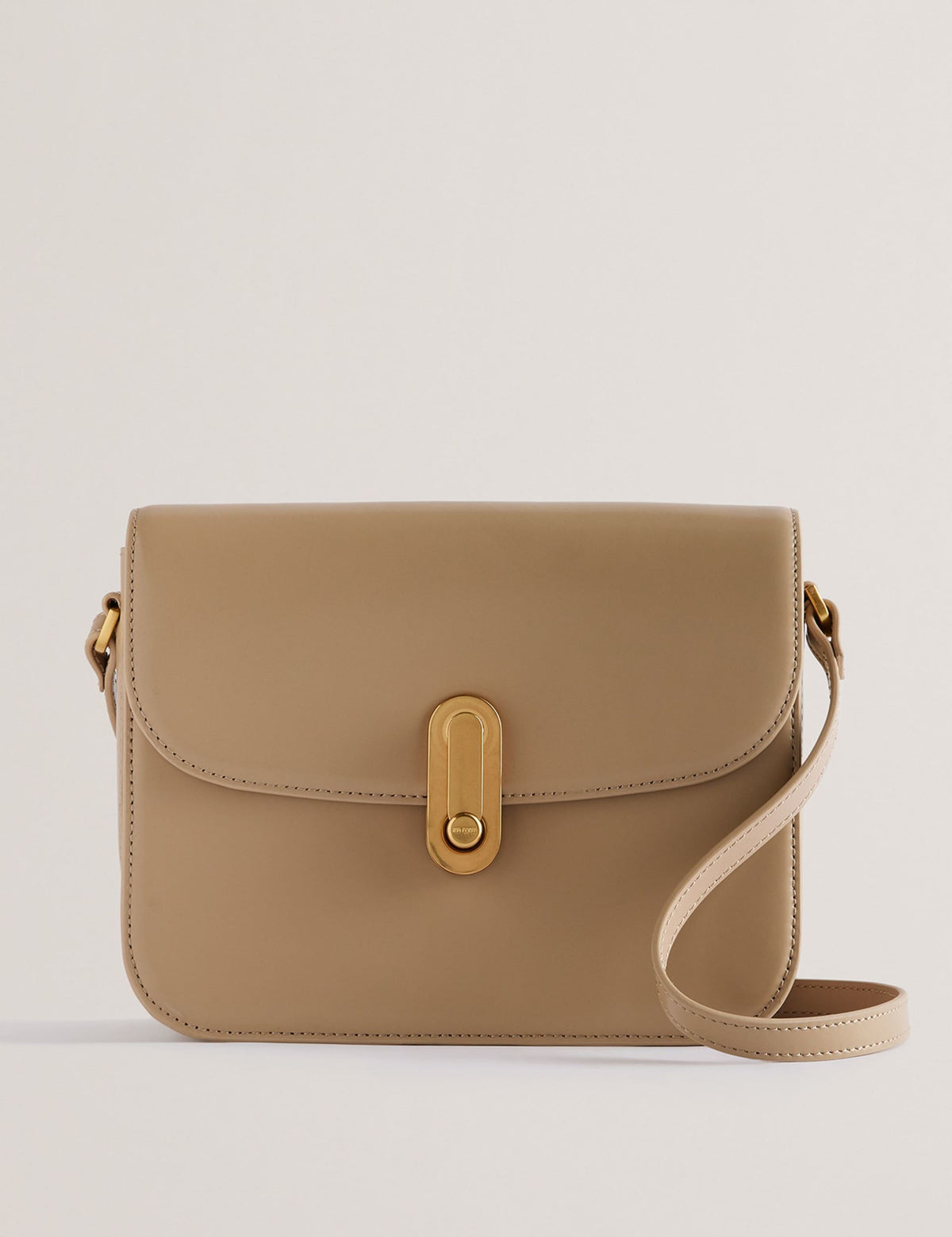 Ted Baker leather cross body bag with gold hardware, imported from the UK