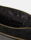 Accessorize leather curved messenger bag with suede, UK version