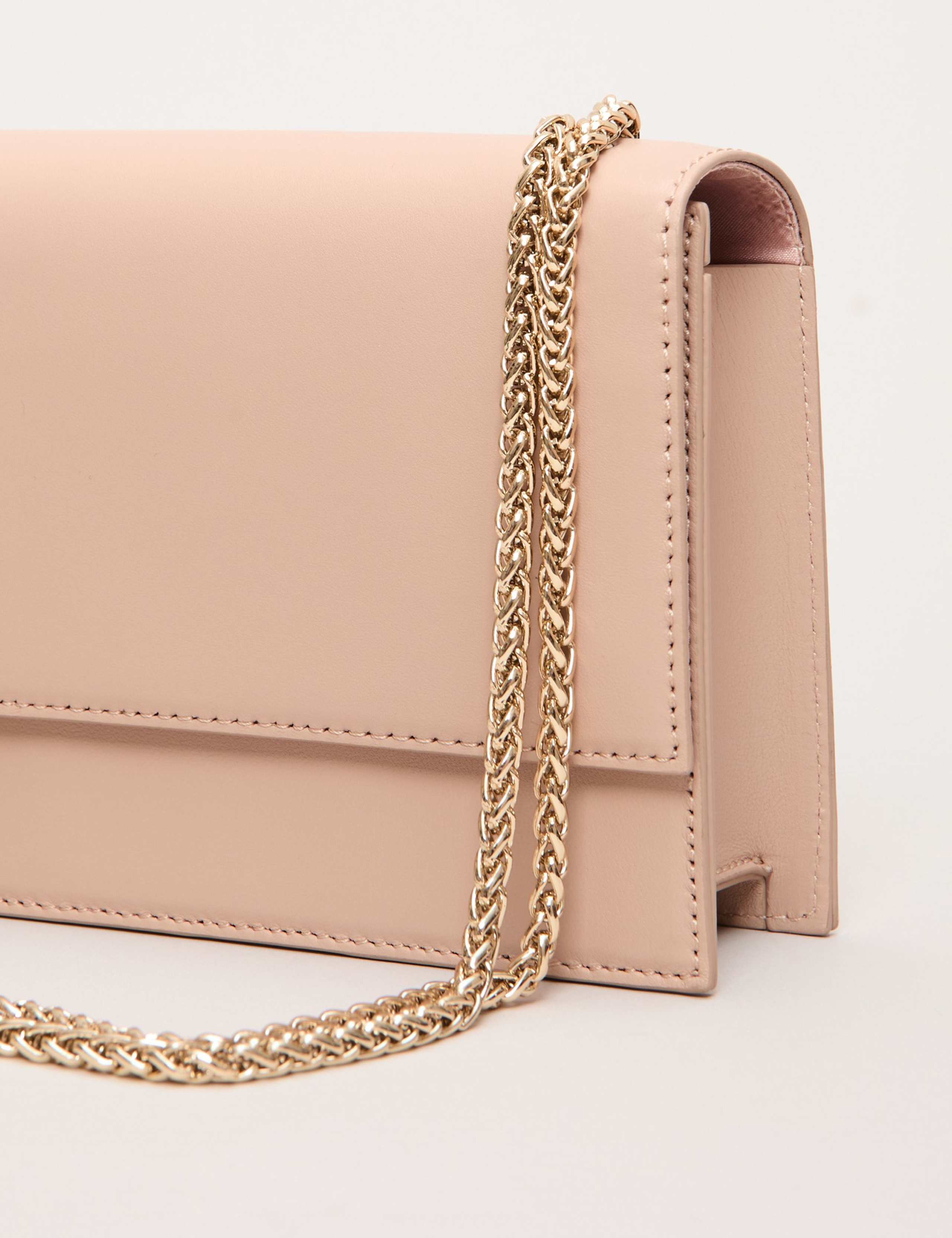 Phase Eight leather double chain clutch bag, imported from the UK
