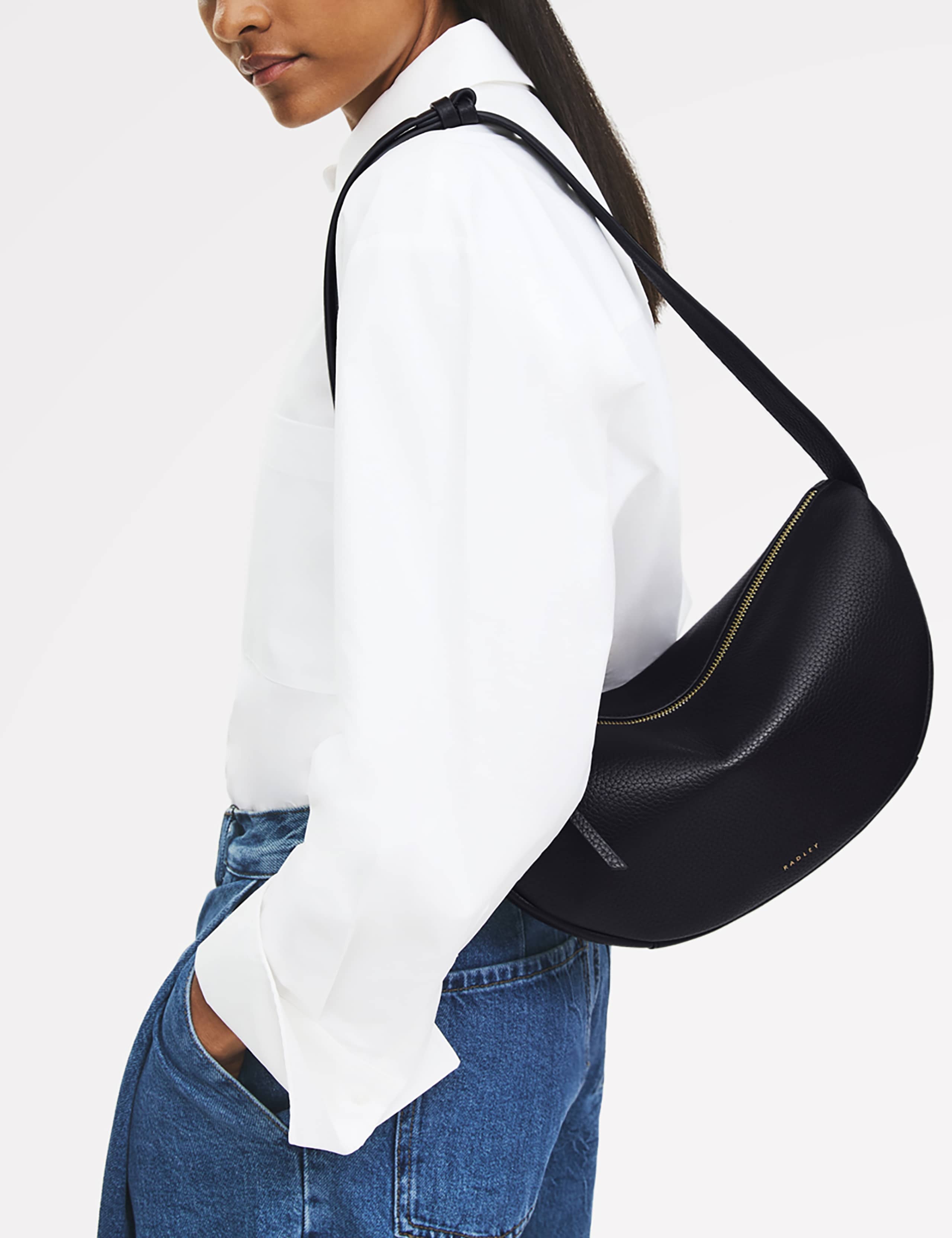 Dukes Place leather sling saddle bag, UK version