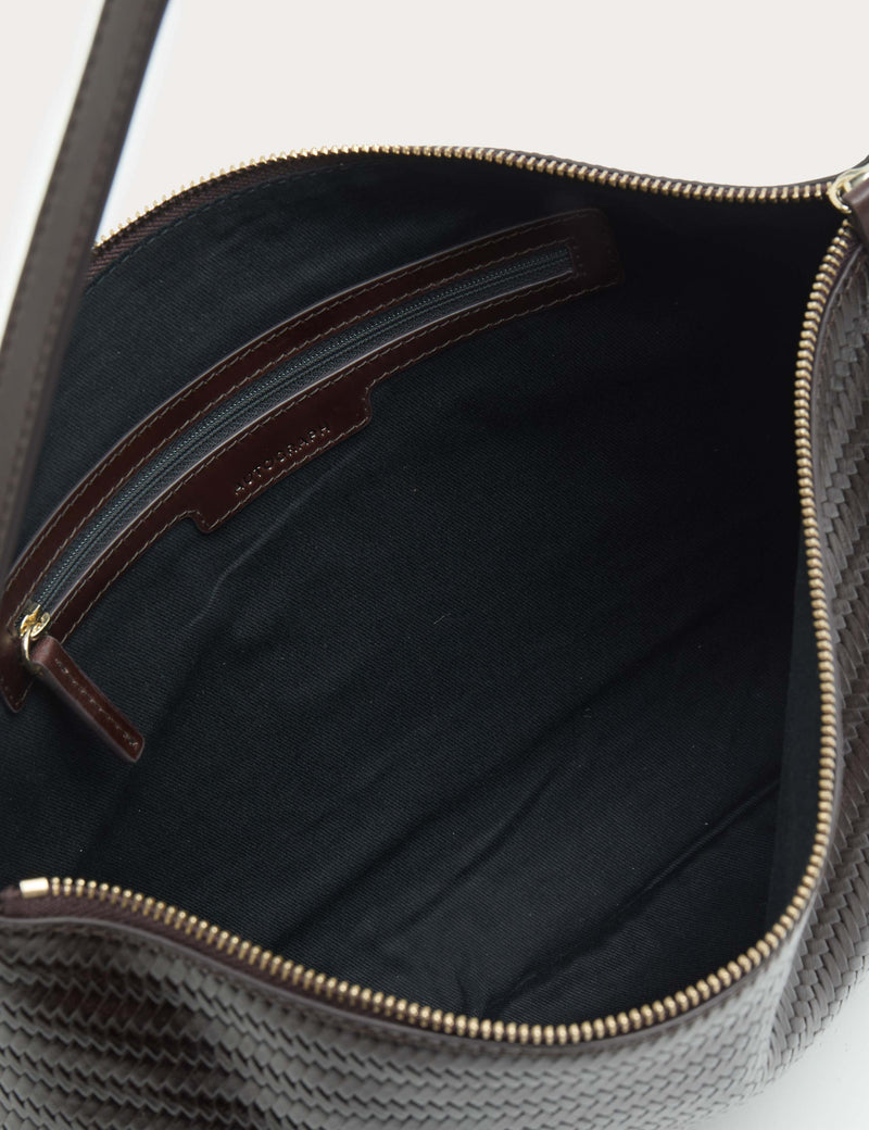 Autograph leather embossed zip shoulder bag imported from the UK