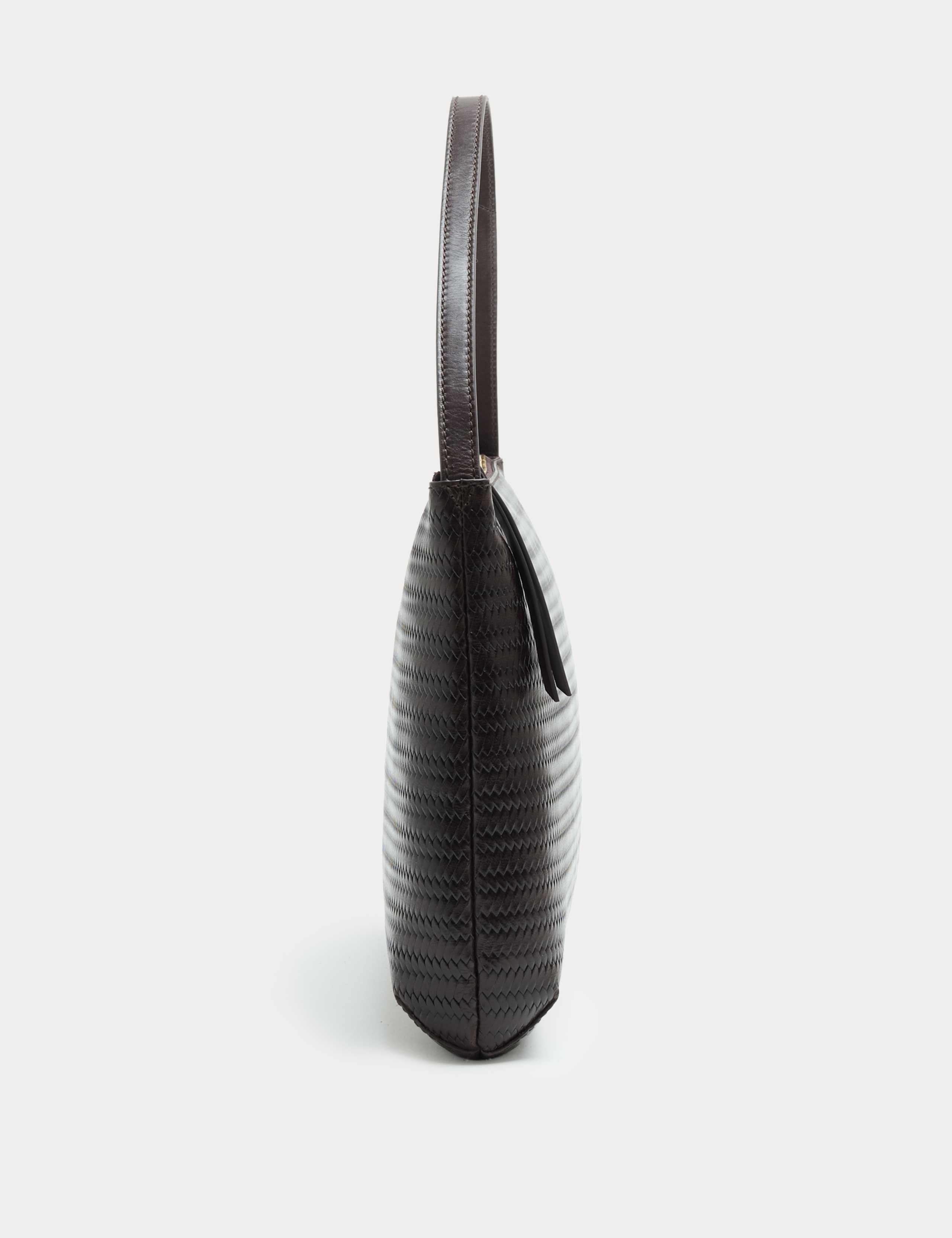 Autograph leather embossed zip shoulder bag imported from the UK