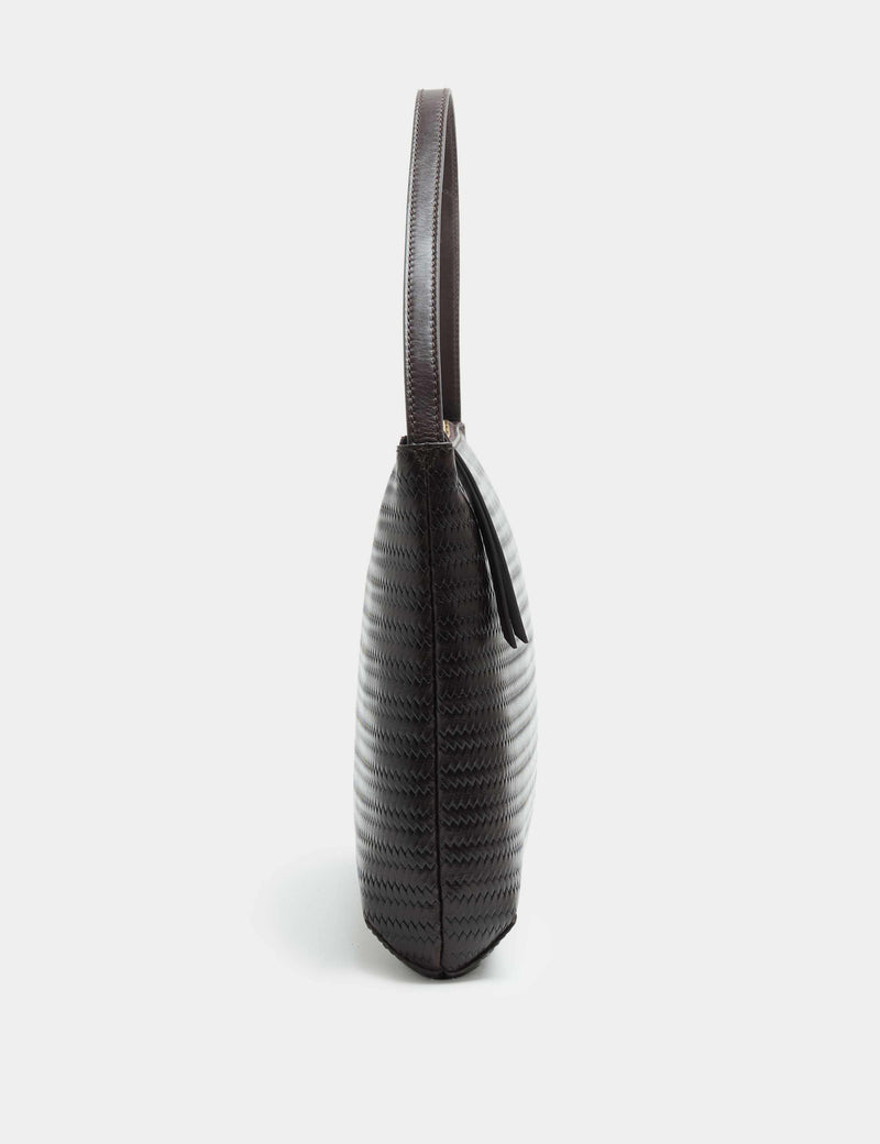 Autograph leather embossed zip shoulder bag imported from the UK