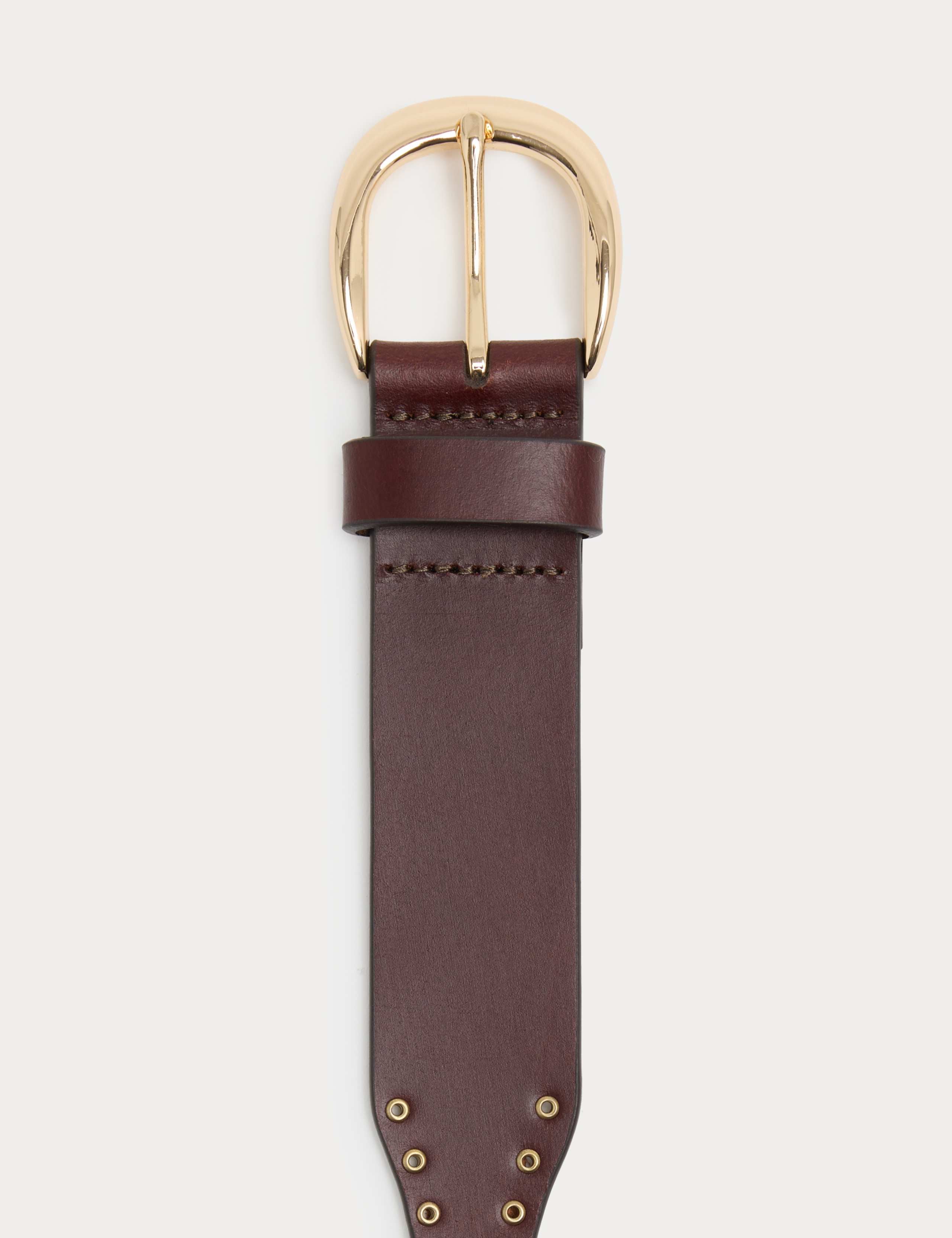 M&S leather feature buckle waist belt, imported from the UK