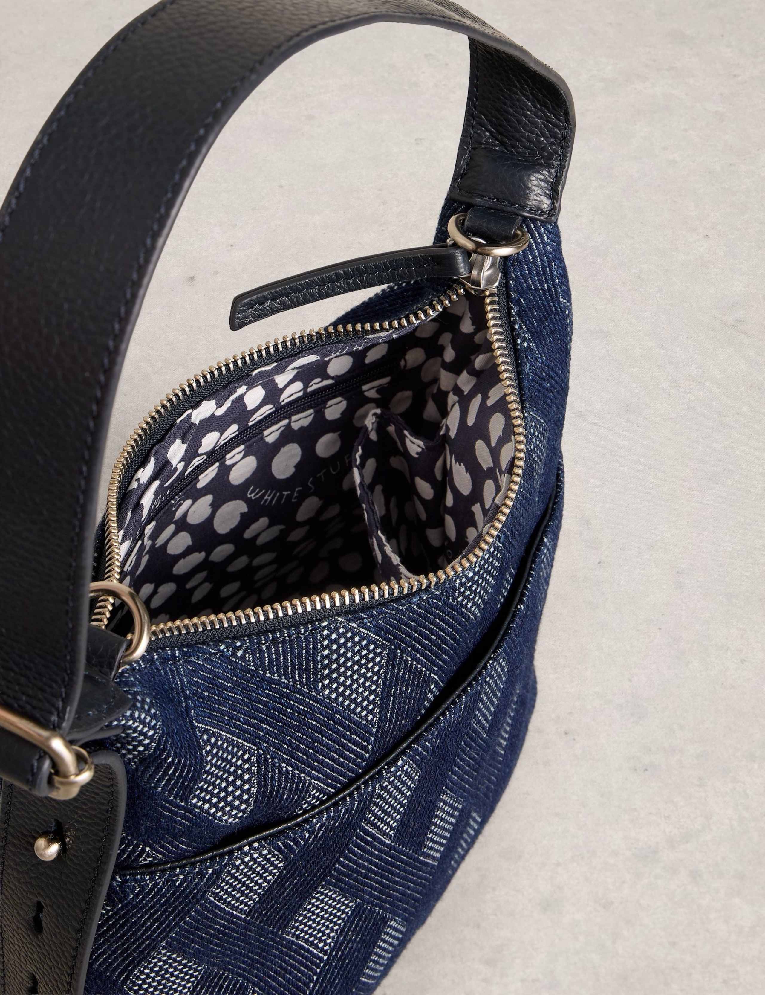 White Stuff cross body bag geometric leather (British brand)