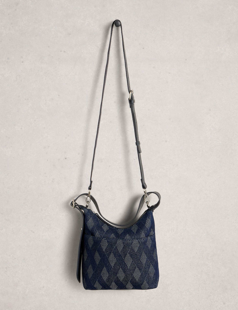 White Stuff cross body bag geometric leather (British brand)