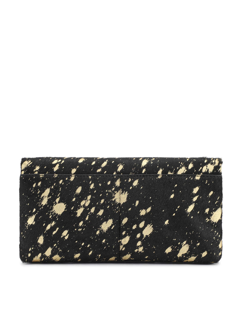 Jones Bootmaker clutch bag metallic print leather - British product